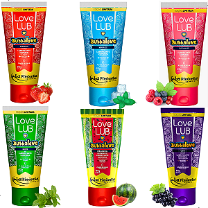 Lubrificante Bubbalove Beijável Menta Morango Tutti-Frutti