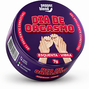 Gel Dia De  Orgasmo Esquenta E Vibra 7g Deslizante  Pepper Blend