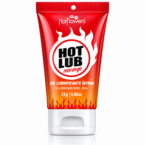 Gel Deslizante Hot Lub  Beijável Morango 25g Hot Flowers