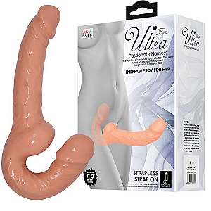 Consolo Pênis Realístico De Casal Strapless Tipo Cinta 15cm Feminina