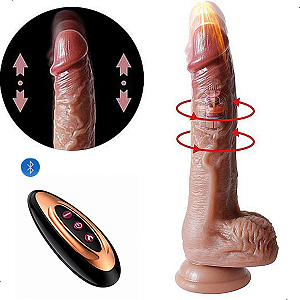 Pênis Realístico em Silicone Líquido com Vai e Vem / Rotativo e Aquecimento