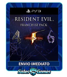 Resident Evil 4,5 E 6 - Franchise Pack - PS3 - Midia Digital