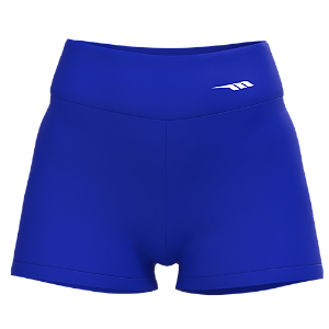 Short Fitness Curto Feminina Poliamida Azul