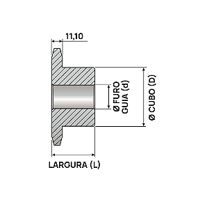 Engrenagem Simples DIN 12B 29Z