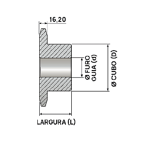 Engrenagem Simples DIN 16B 57Z