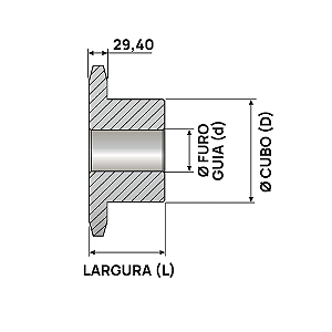 Engrenagem Simples DIN 28 22Z