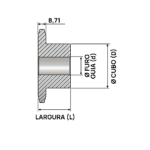 Engrenagem Simples Inox 304 ASA 50 30Z