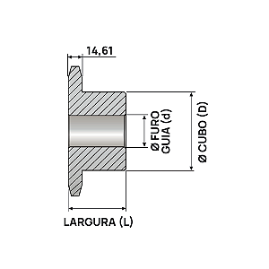Engrenagem Simples Inox 304 ASA 80 30Z