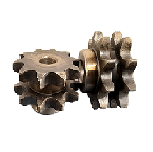 Engrenagem Dupla ANSI 40 10Z C/ Tratamento Térmico nos Dentes