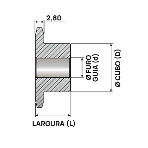 Engrenagem Simples DIN 05B 30Z