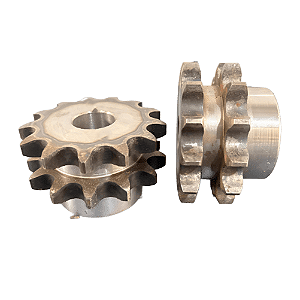 Engrenagem Dupla ASA 60 13Z C/Tratamento Térmico nos Dentes
