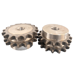 Engrenagem Dupla ASA 60 17Z C/Tratamento Térmico nos Dentes