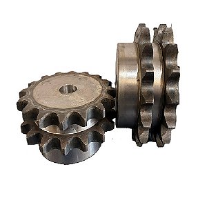 Engrenagem Dupla ASA 80 16Z C/Tratamento Térmico nos Dentes