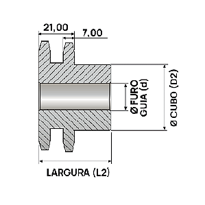 Engrenagem Dupla DIN 08B 39Z