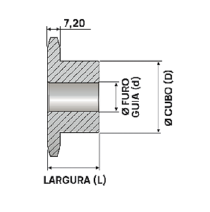 Engrenagem Simples DIN 08B 50Z