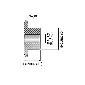 Engrenagem Simples DIN 24 50Z