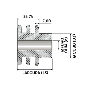 Engrenagem Tripla ASA 40 26Z