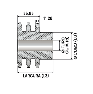 Engrenagem Tripla ASA 60 21Z