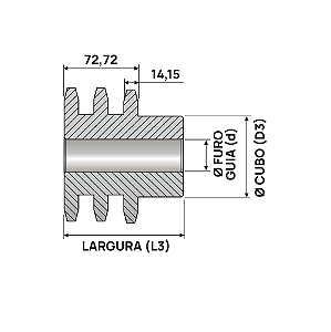 Engrenagem Tripla ASA 80 30Z