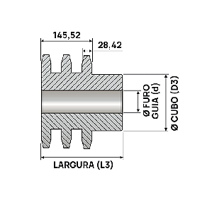 Engrenagem Tripla ASA 160 15Z
