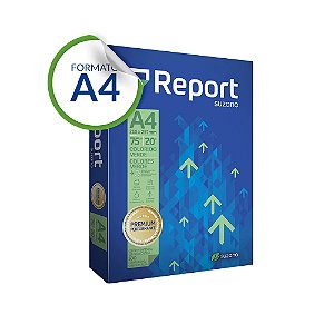 Papel Sulfite A-4 75G Report Verde PCT C/500FLS