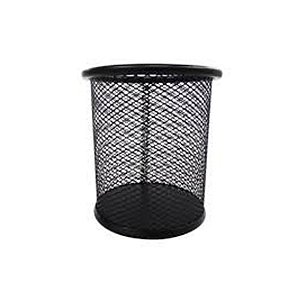 Porta Lápis 9 cm Preto KAZ Aramado Redondo KZ08244
