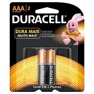 Pilha Alcalina AAA Palito Duracell PCT C/2 UN