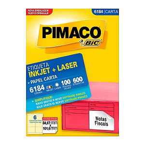 Etiqueta Pimaco InkJet+Laser Branca Carta 6184