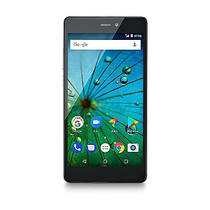 Smartphone Multilaser MS60F Plus 4G Tela 5,5 Sensor de Impressão Digital 2GB RAM Dual Chip Android 7 Preto/Prata - P9057