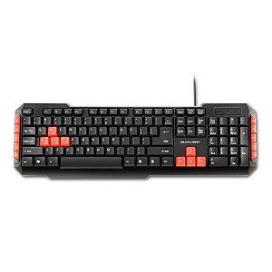 Teclado Multimídia Multilaser Gamer Red Keys USB - TC160