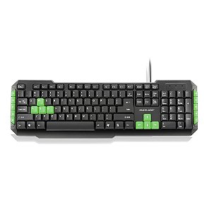 Teclado Multimídia Multilaser Gamer Teclas Verdes USB - TC201