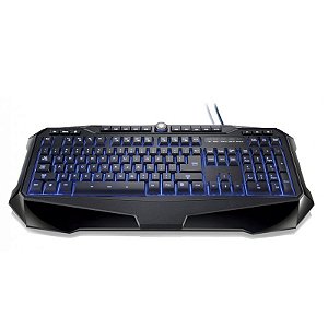 Teclado Profissional Warrior Gamer Preto LED USB - TC167