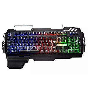 Teclado Gamer Profissional Superfície Em Metal Warrior - TC210