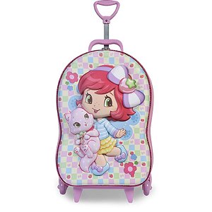 Mochila 3D Maxtoy 3 Rodinhas Moranguinho Baby 2870BM18