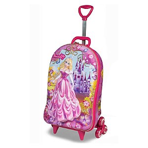 Mochila 3D Maxtoy 3 Rodinhas Meg Princess 2720AM17