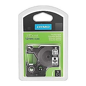 Fita Nylon D1 Rotulador Dymo LM 12 MM X 3.5 M Preto/Branco Ref.: 16953