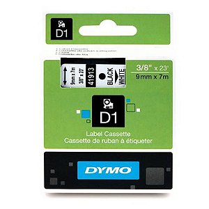 Fita Poliéster D1 Rotulador Dymo LM 9 MM X 7 M Preto/Branco Ref.: 41913