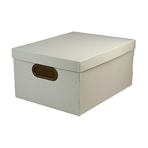 Caixa Organizadora Linho Dello Média Cinza 2192-G