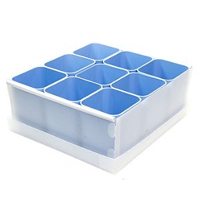 Caixa Organizadora de Objetos Dello C/ 9 Porta Objetos Azul Claro 2194-B