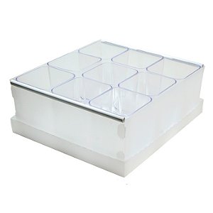 Caixa Organizadora de Objetos Dello C/ 9 Porta Objetos Cristal 2194-H