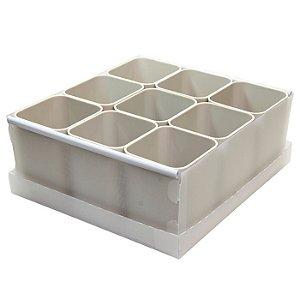 Caixa Organizadora de Objetos Dello C/ 9 Porta Objetos Cinza 2194-G