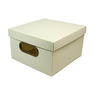 Caixa Organizadora Linho Dello Pequena Cinza 2204-G