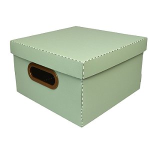Caixa Organizadora Linho Dello Pequena Verde Escuro 2204-V1