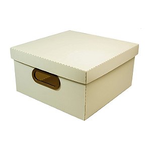 Caixa Organizadora Linho Dello Média Cinza 2205-G