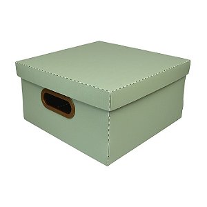 Caixa Organizadora Linho Dello Média Verde Escuro 2205-V1