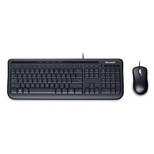 Teclado e Mouse com Fio Dekstop 600 USB Preto Microsoft - APB00005