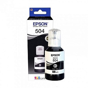 Cartucho de Tinta Refil Epson T504120AL T504120 T504 Preto | L4150 L4160 L6191 L6161 L6171 | Original 127ml