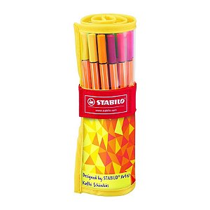 Estojo Canetas Hidrográficas Stabilo Point 88  c/ 25 unidades