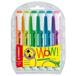 Estojo Marca Texto Stabilo Swing Cool  c/ 6 Unidades
