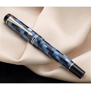 Caneta Tinteiro Parker Duofold Mini Check Azul S0779870
